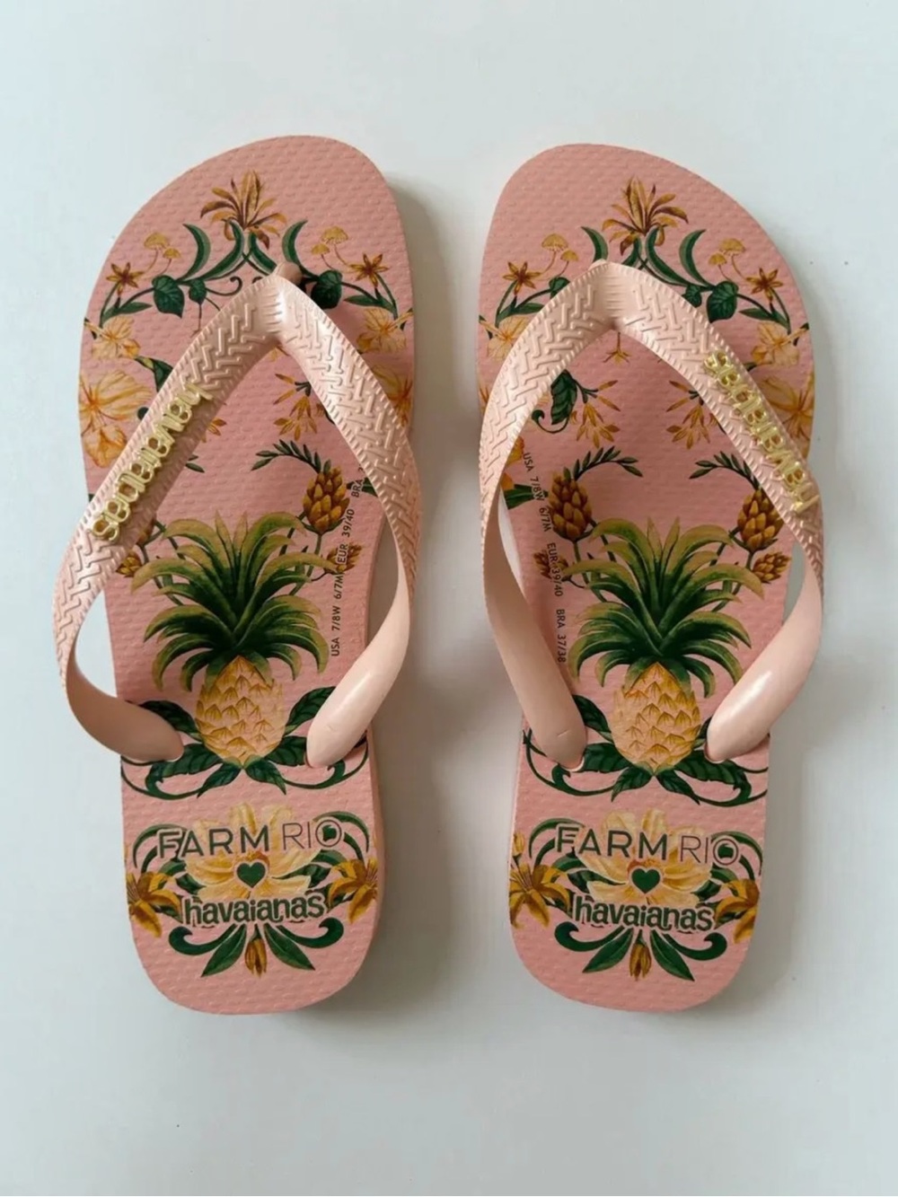 NEW FARM Rio x Havaianas Botanical Beauty Flip-Flops Ballet Rose Women’s